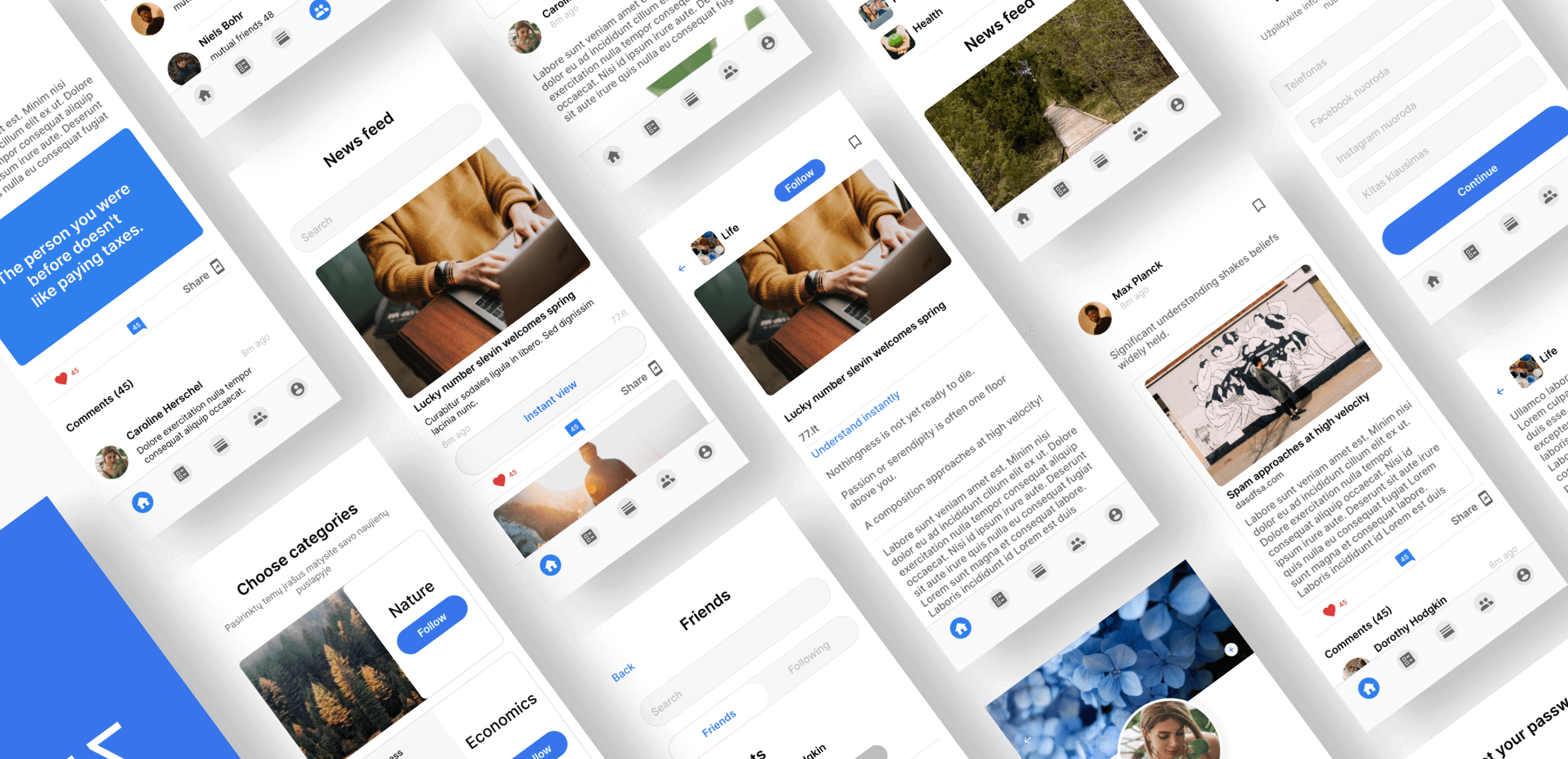 77, a social network app we built with Bubble, a No Code software development tool.