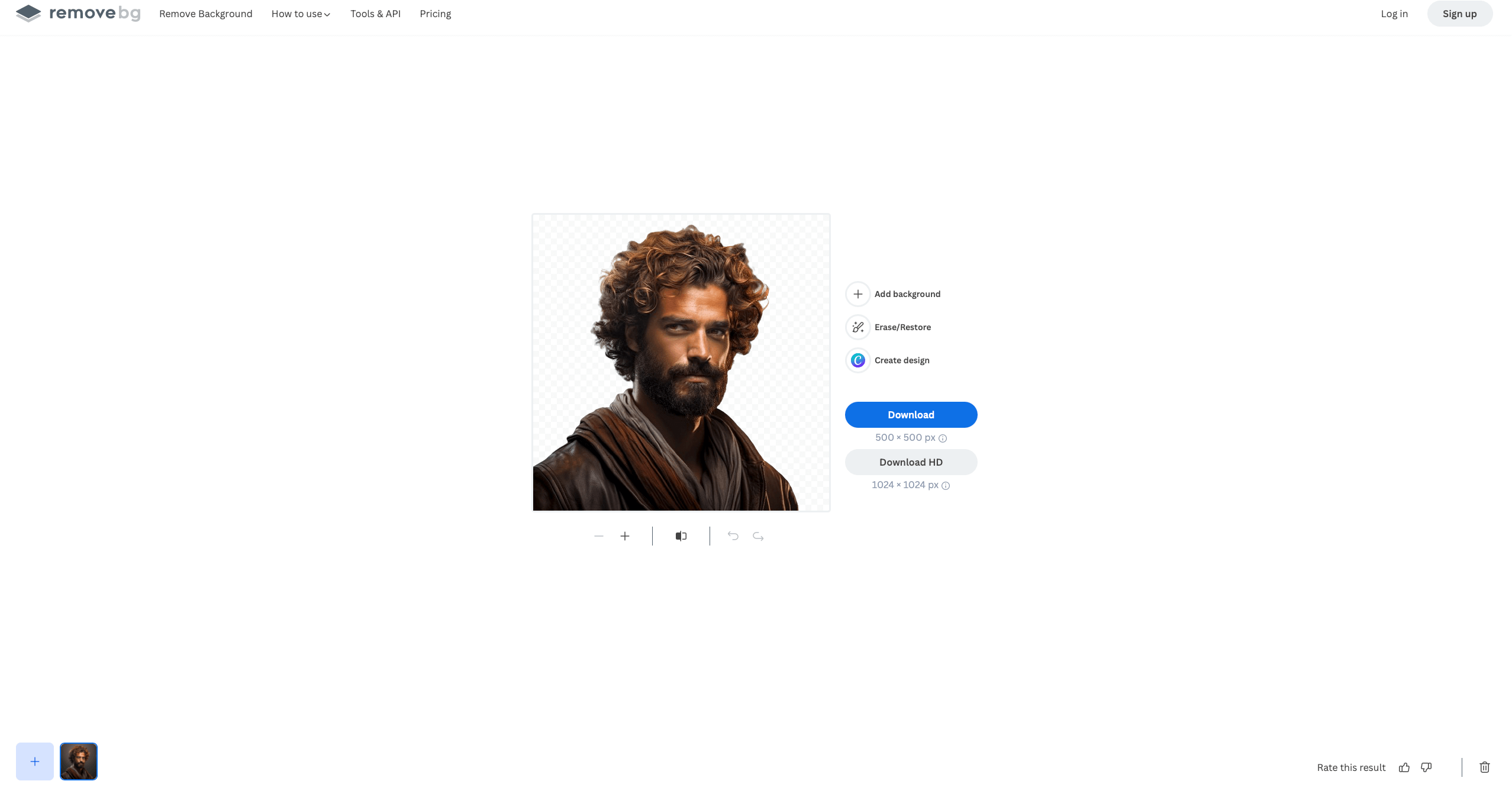 RemoveBG Use example