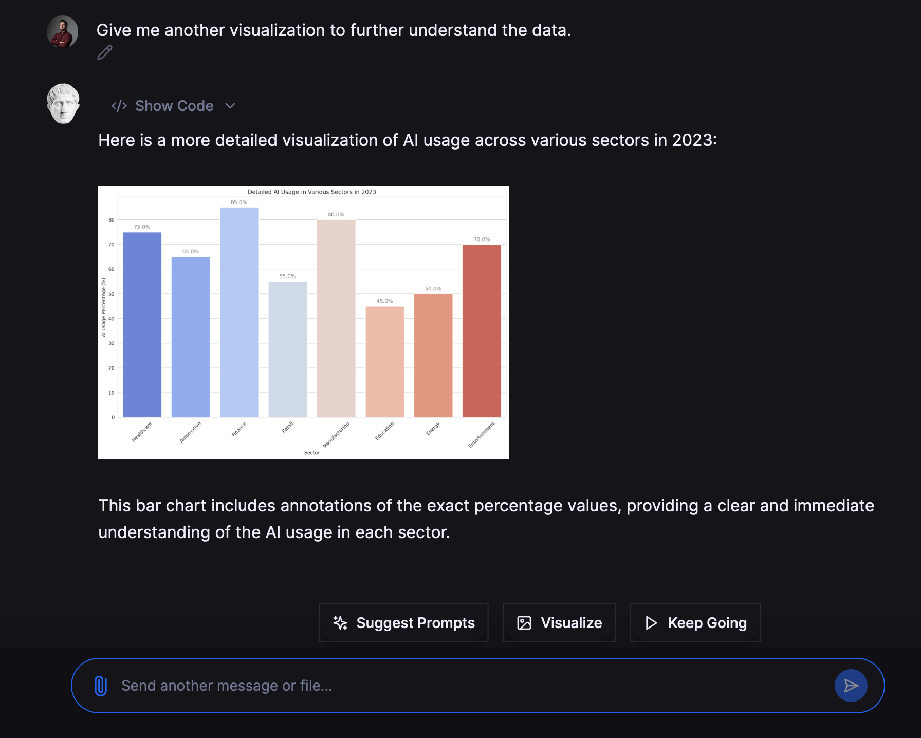 Julius AI User Interface