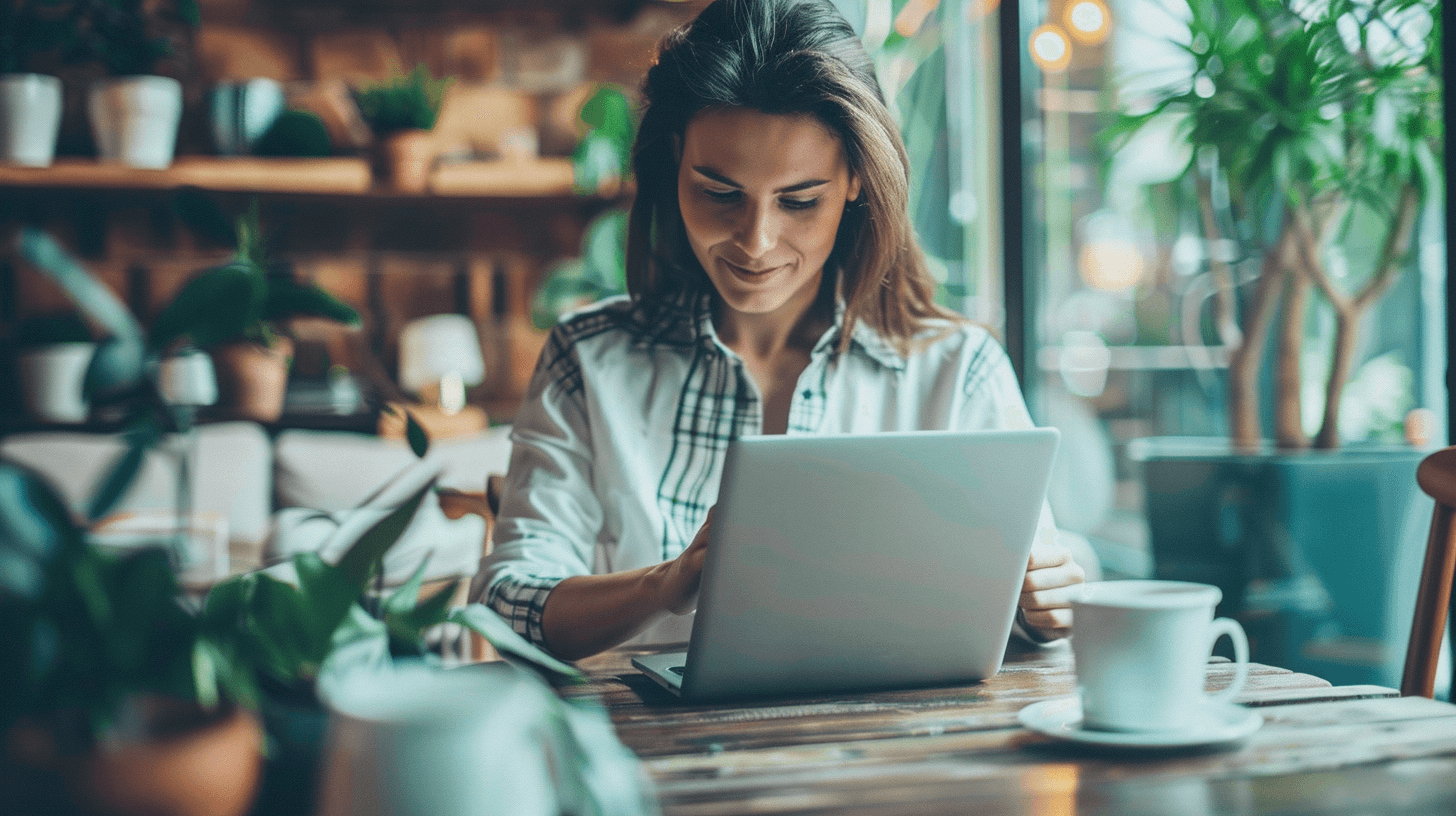 A woman conducting an interview