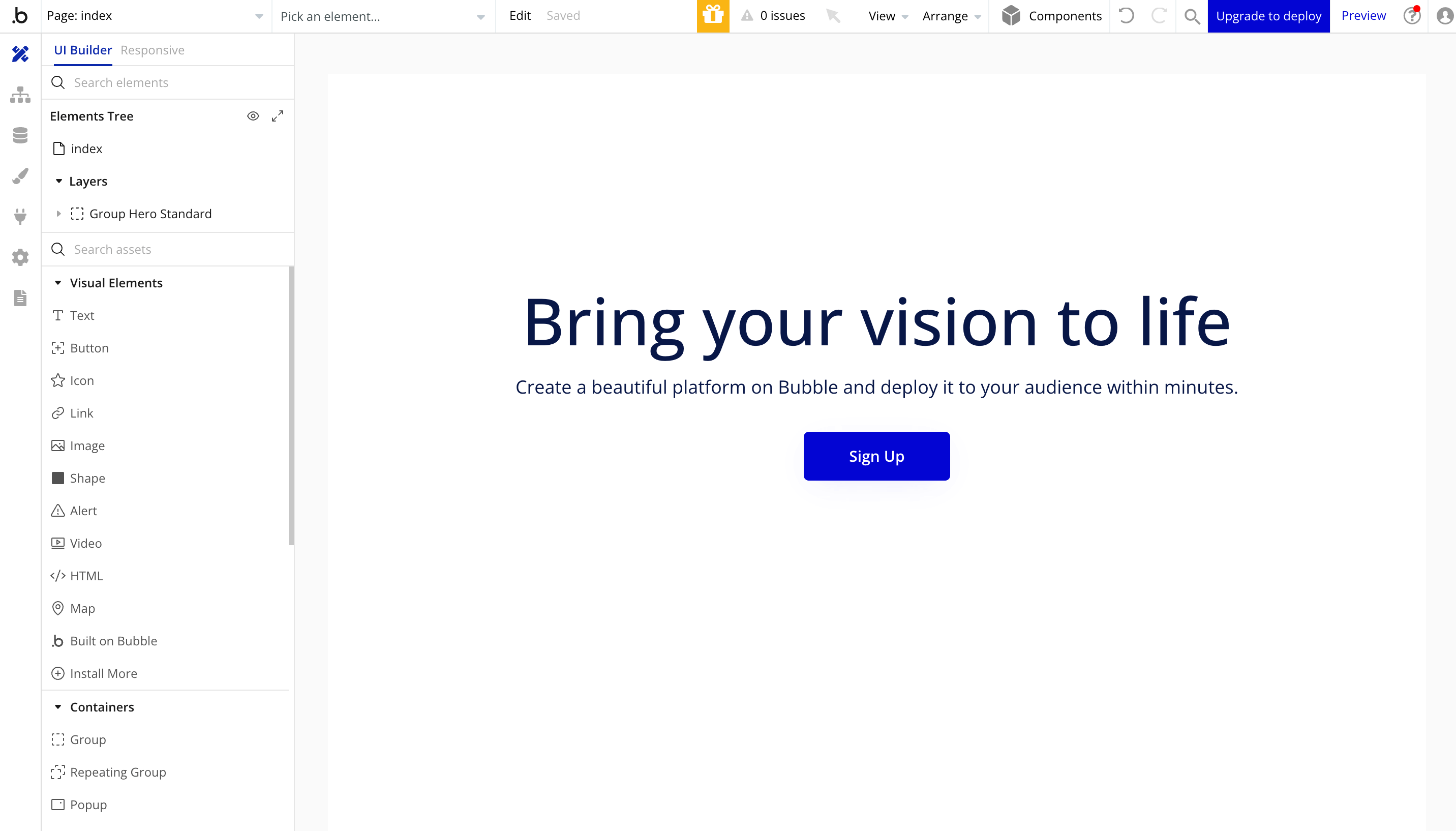Bubble.io Interface