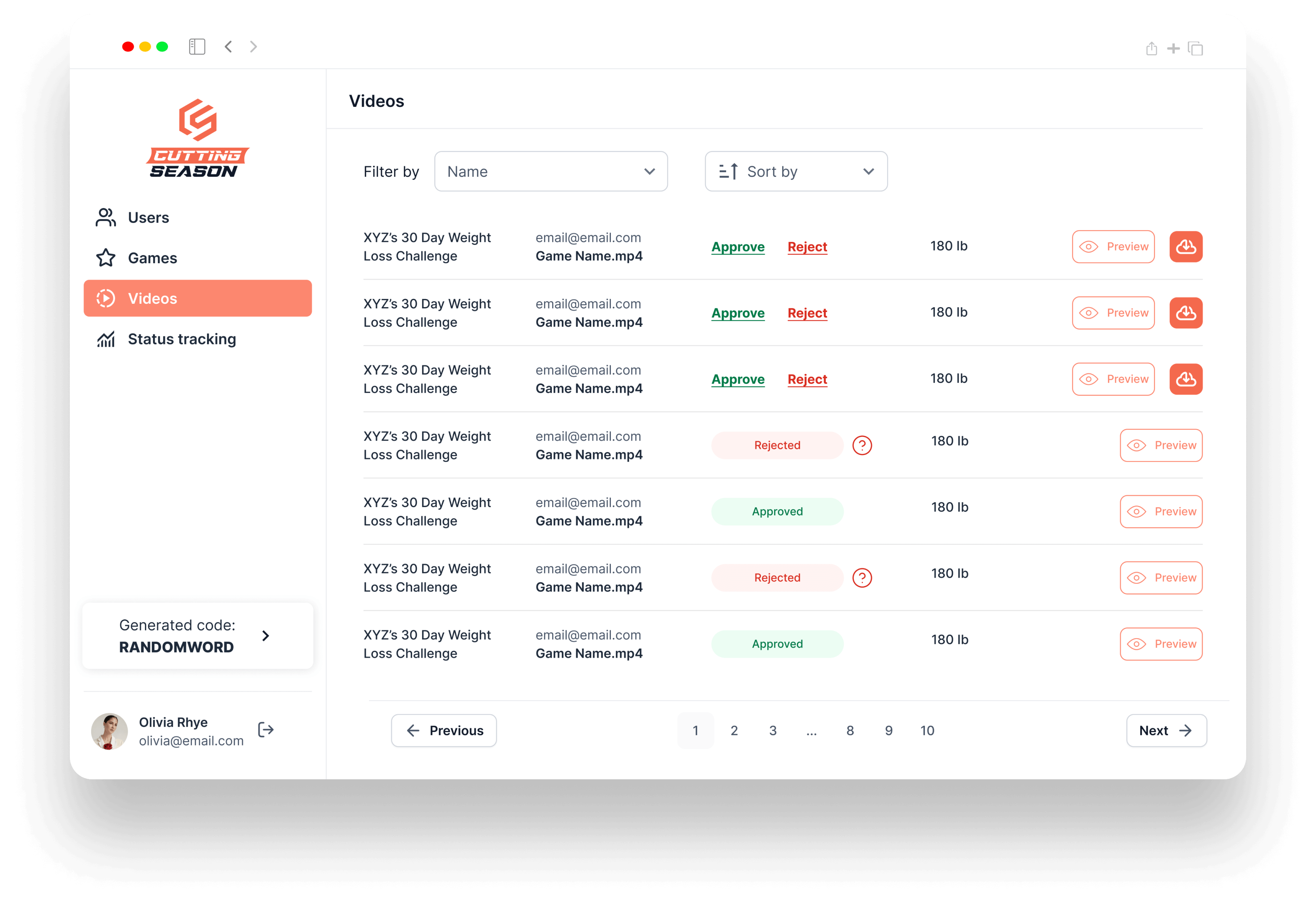 Cutting Season Interface