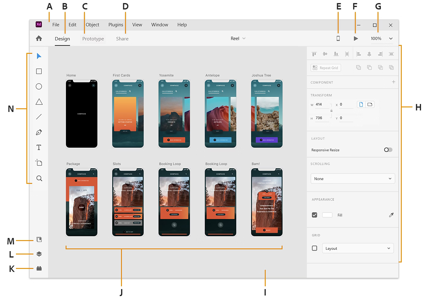 Adobe XD Interface