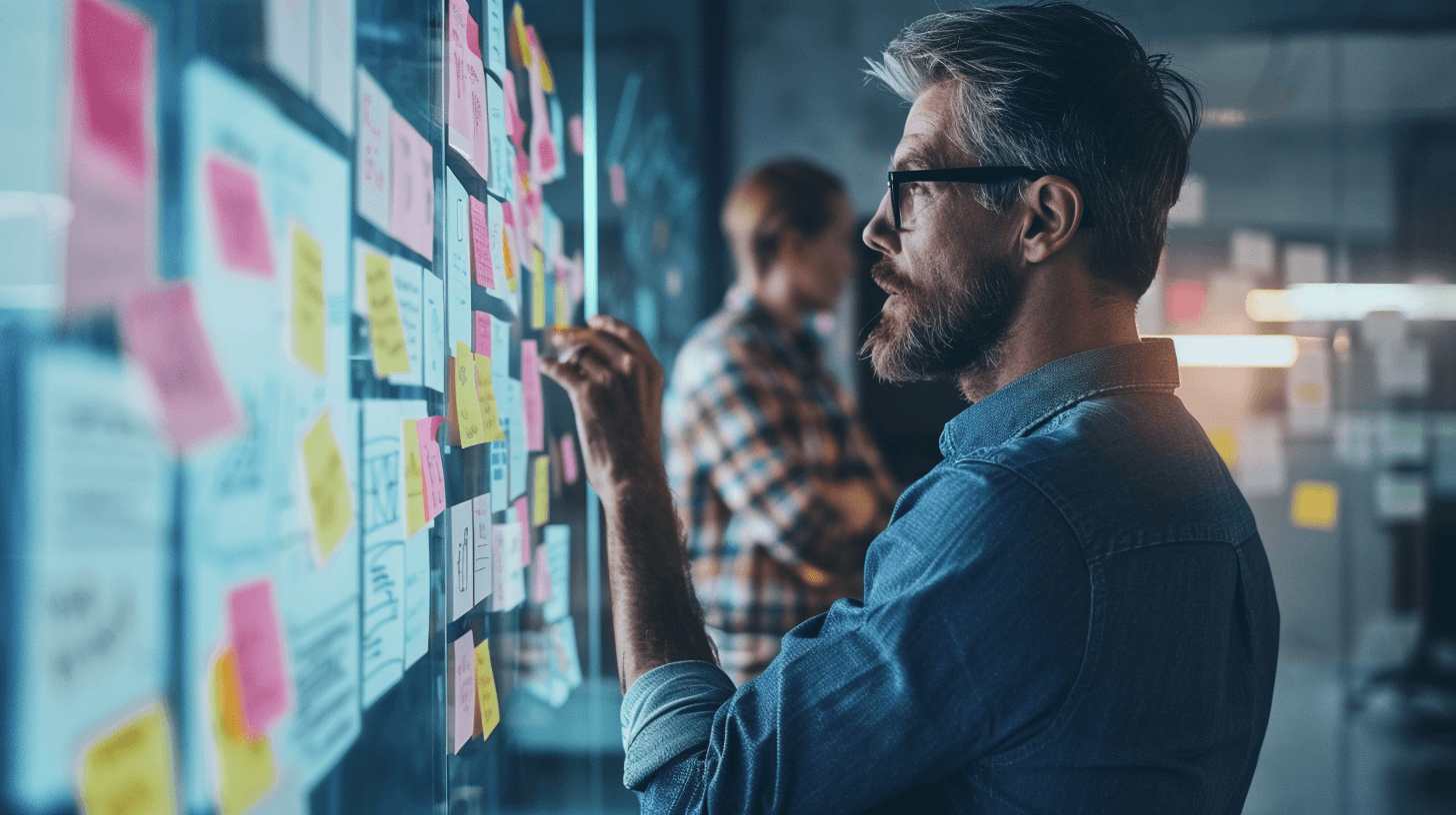 Person working on a board
