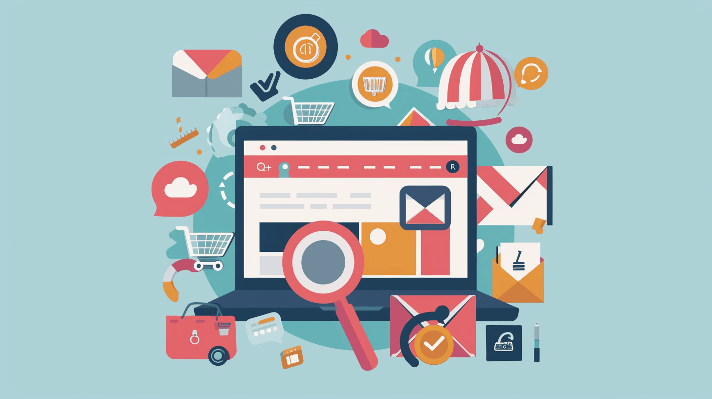 Ilustration of SEO and Optimization for Ecommerce Websites