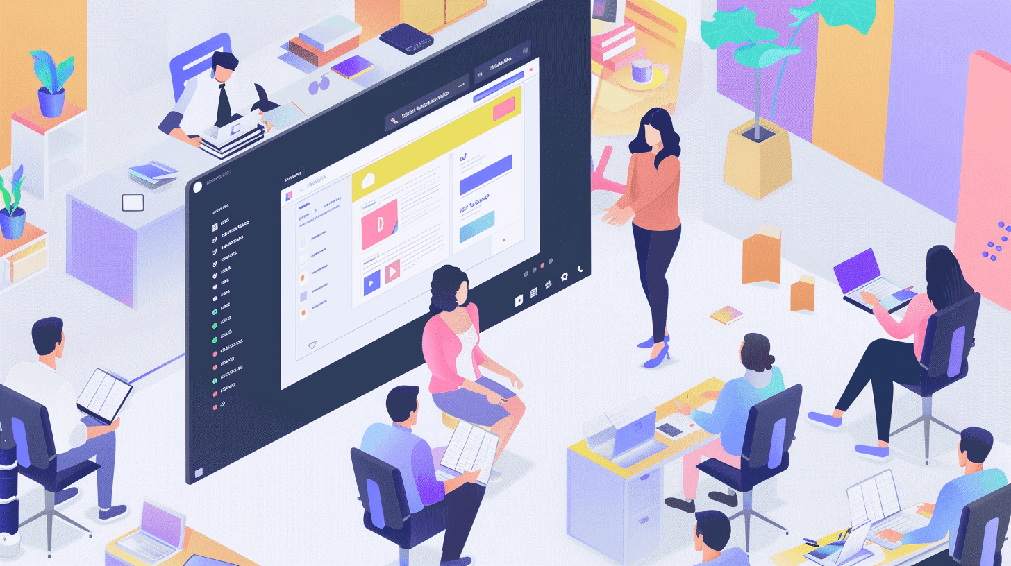 Dedicated team working on a project