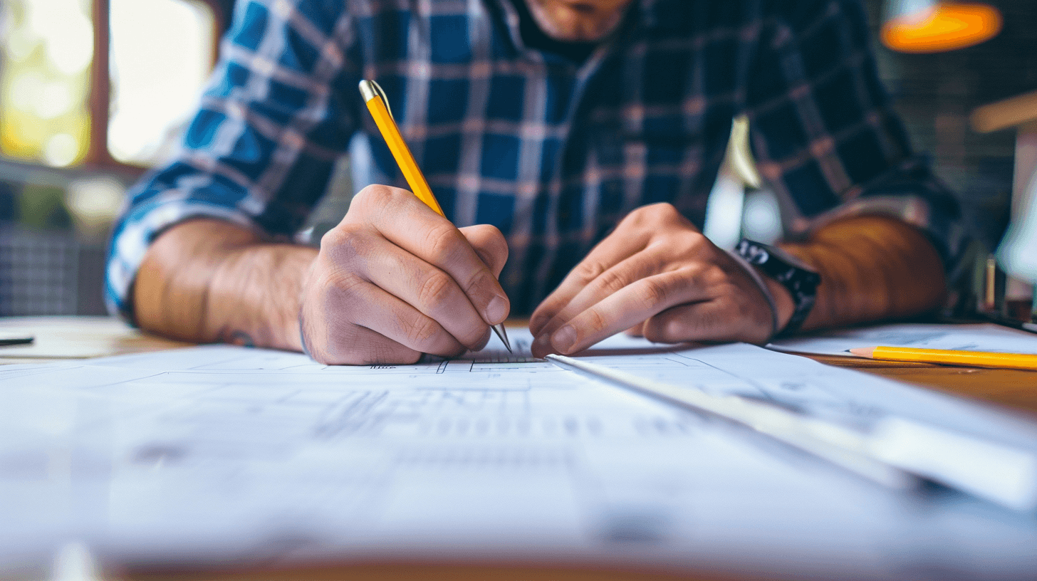 Person working on a paper