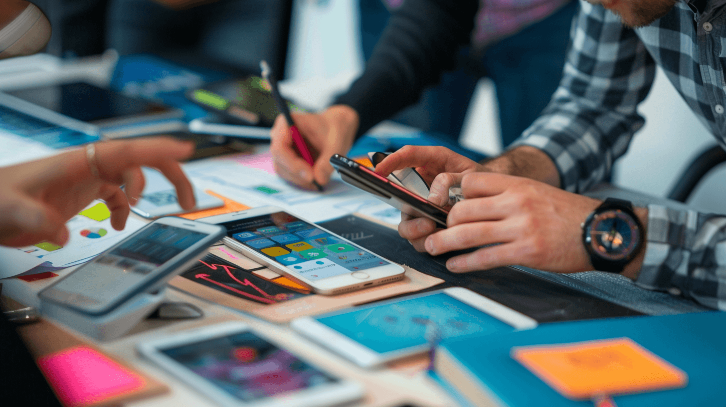 People working on mobile apps