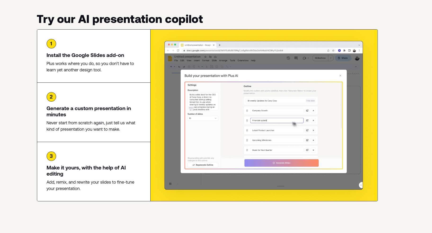 Plusdocs User Interface and features