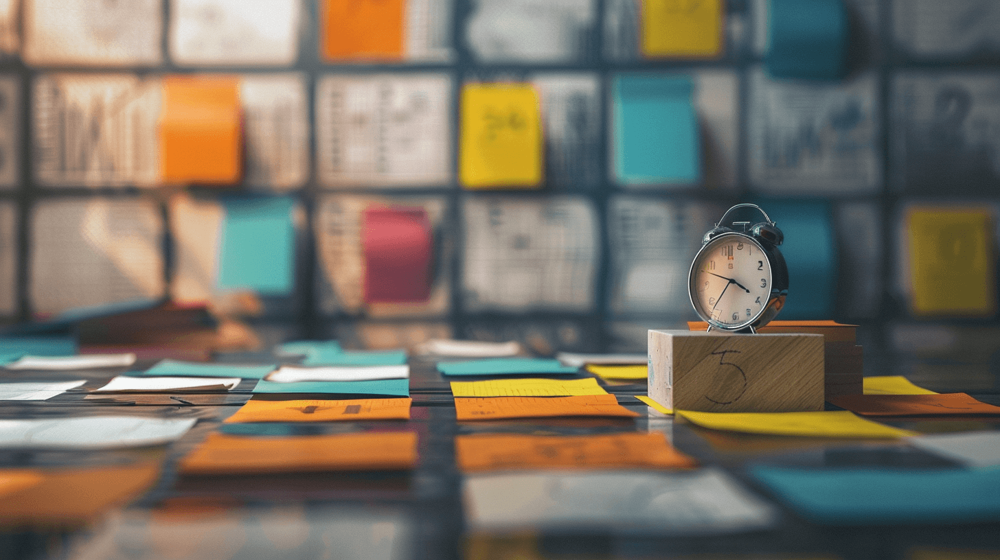 Clock and books