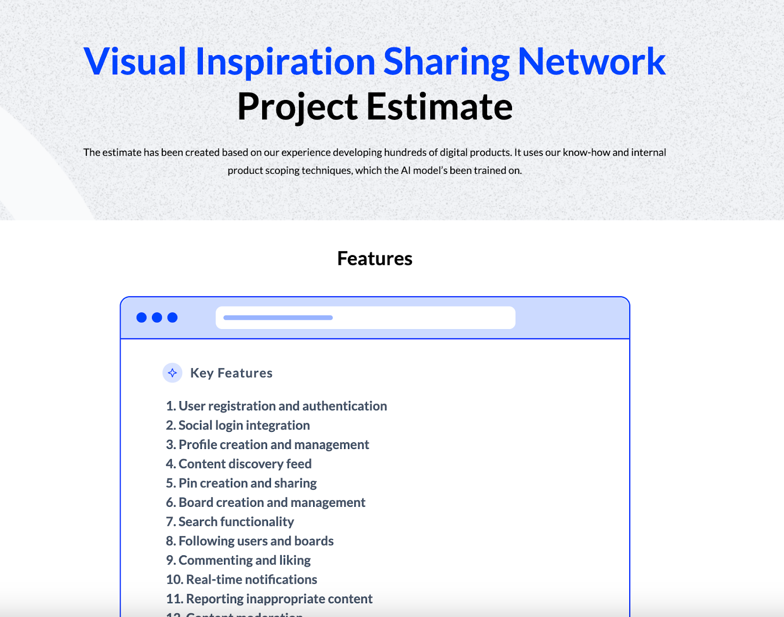 Estimate report examplee