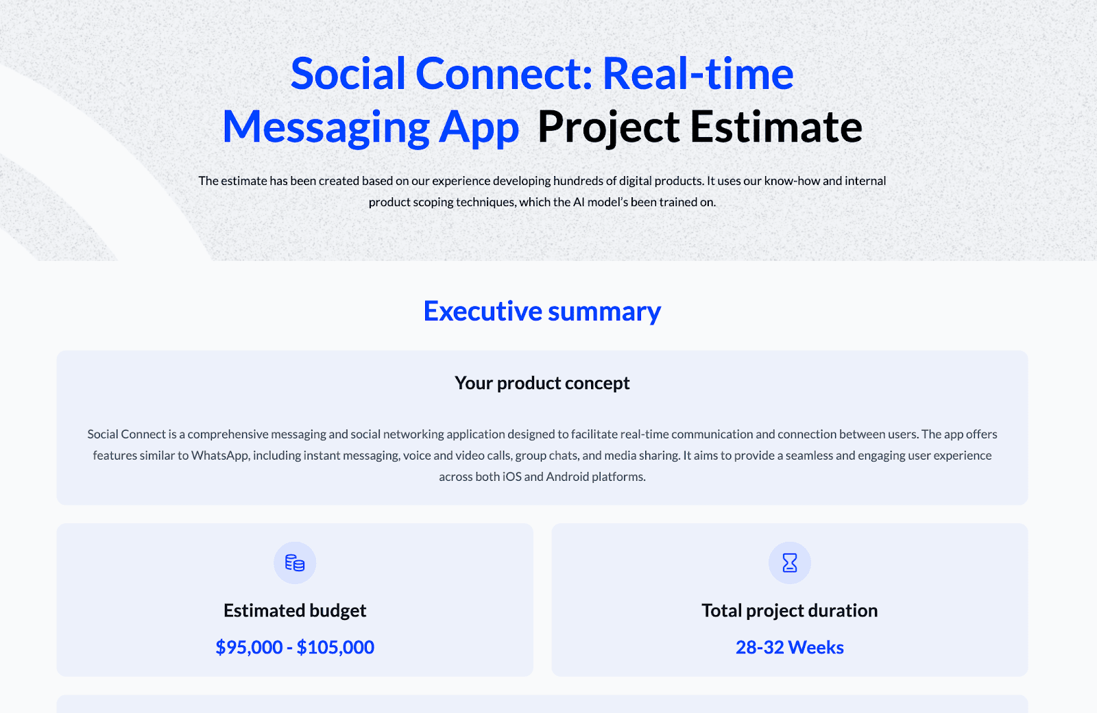 App like snapchat cost report