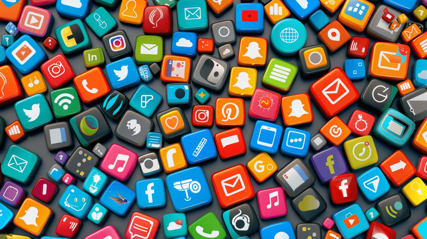 A lot of app icons