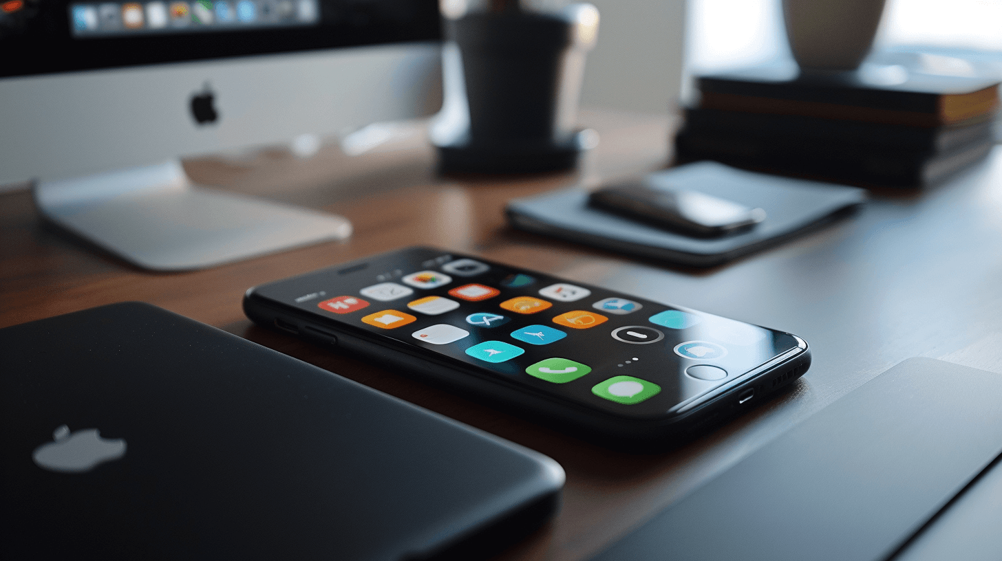 phone on a desk