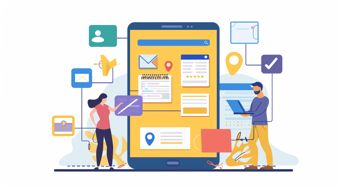 People working on an educational app