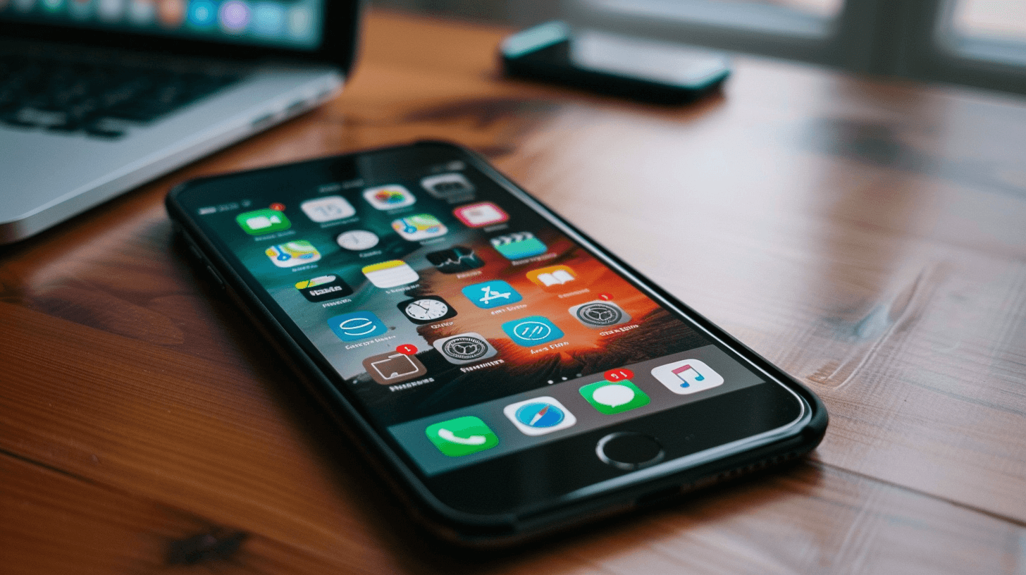 Phone on a desk