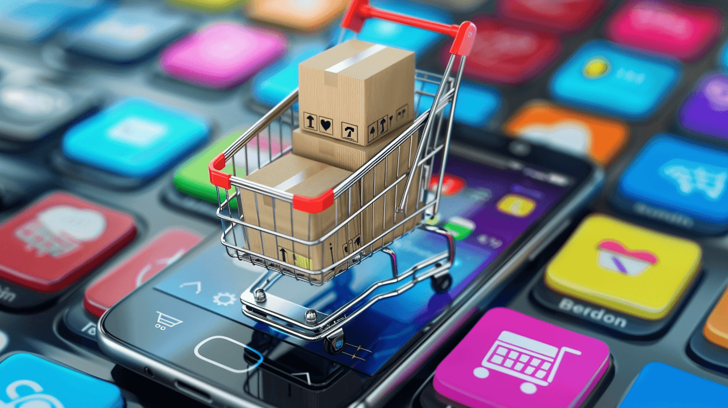 Shopping cart on a phone 