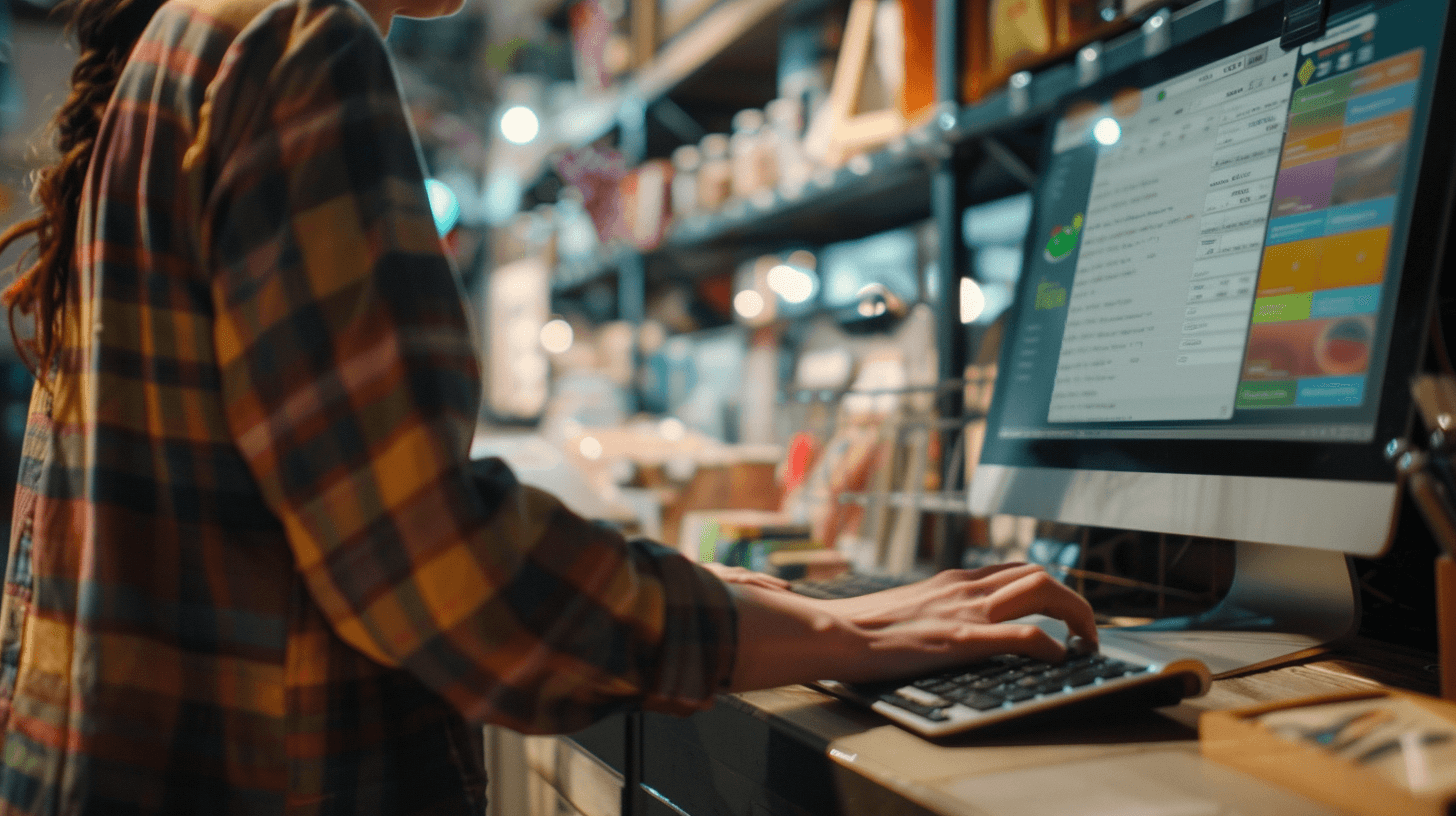 Person working at a computer