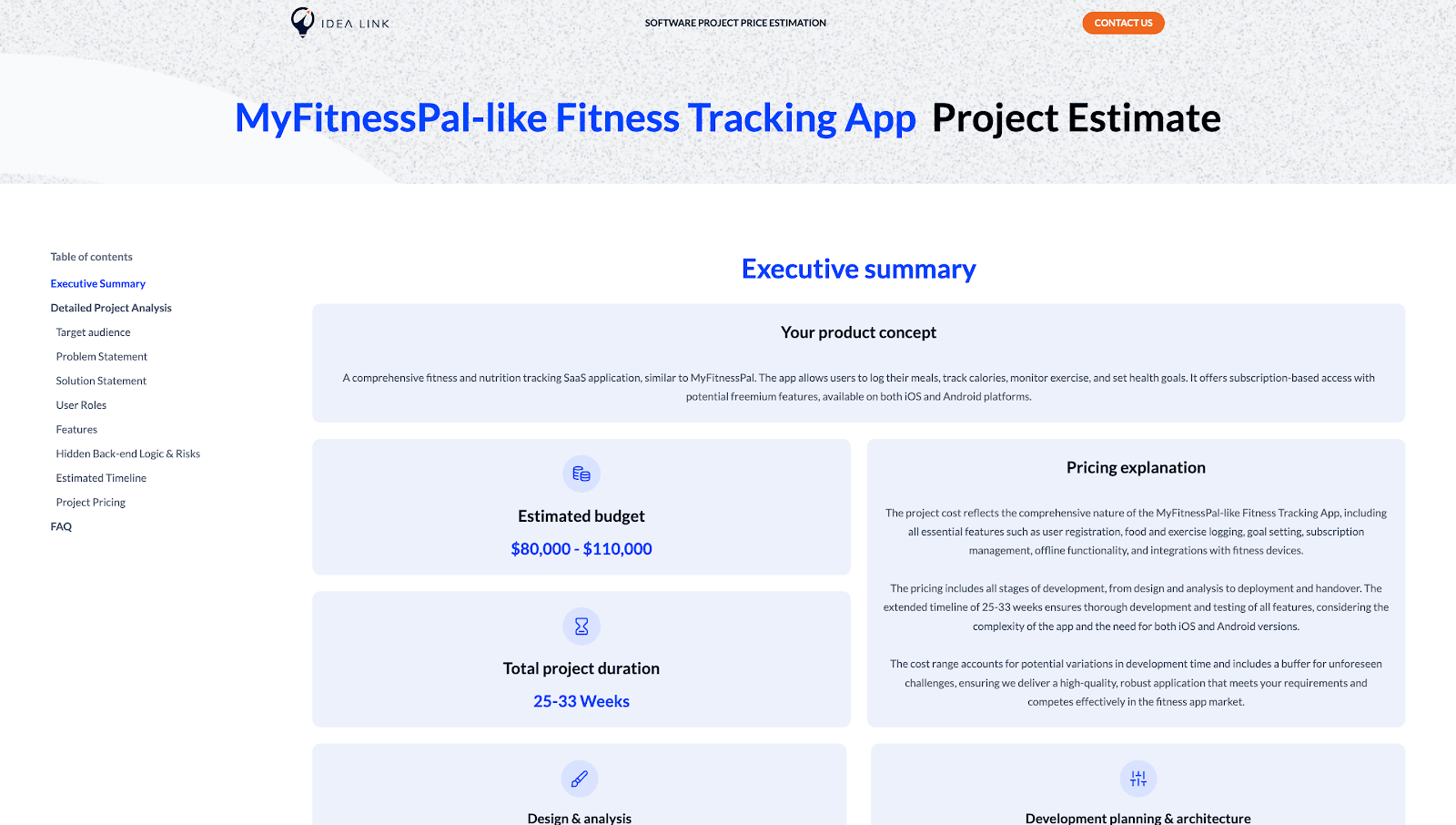 Myfitnesspal estimate