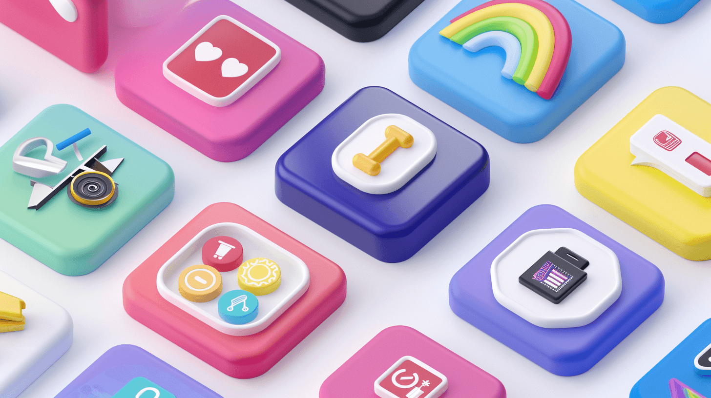 Icons of different fitness apps
