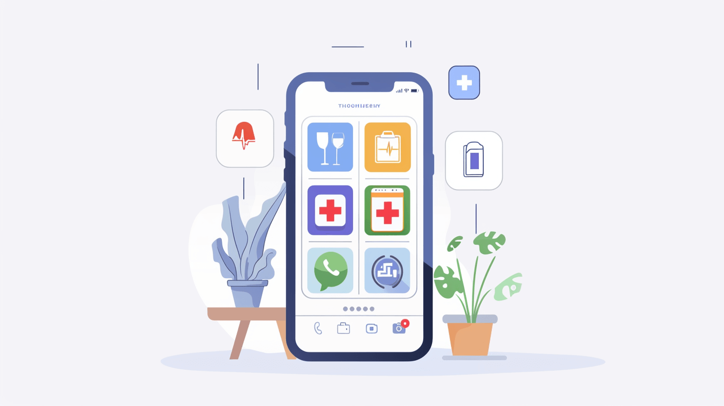 healthcare app on a phone
