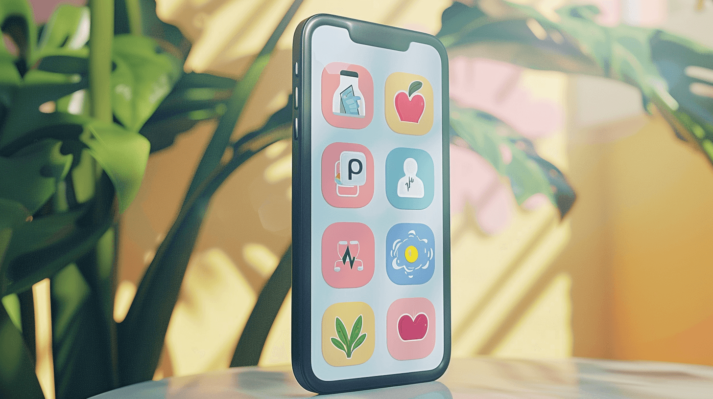 Many apps on a phone