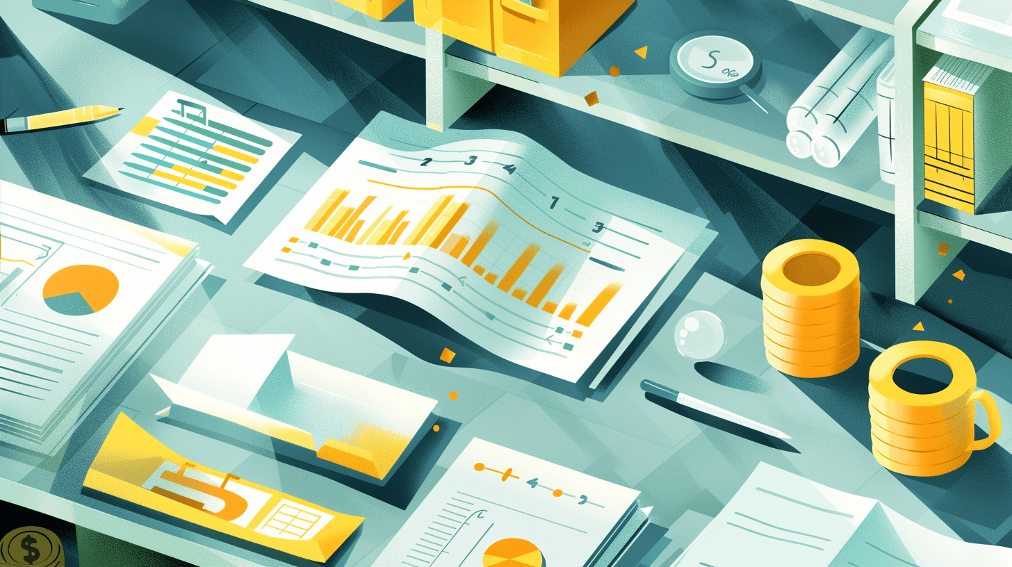 Scop of a project on a table illustration