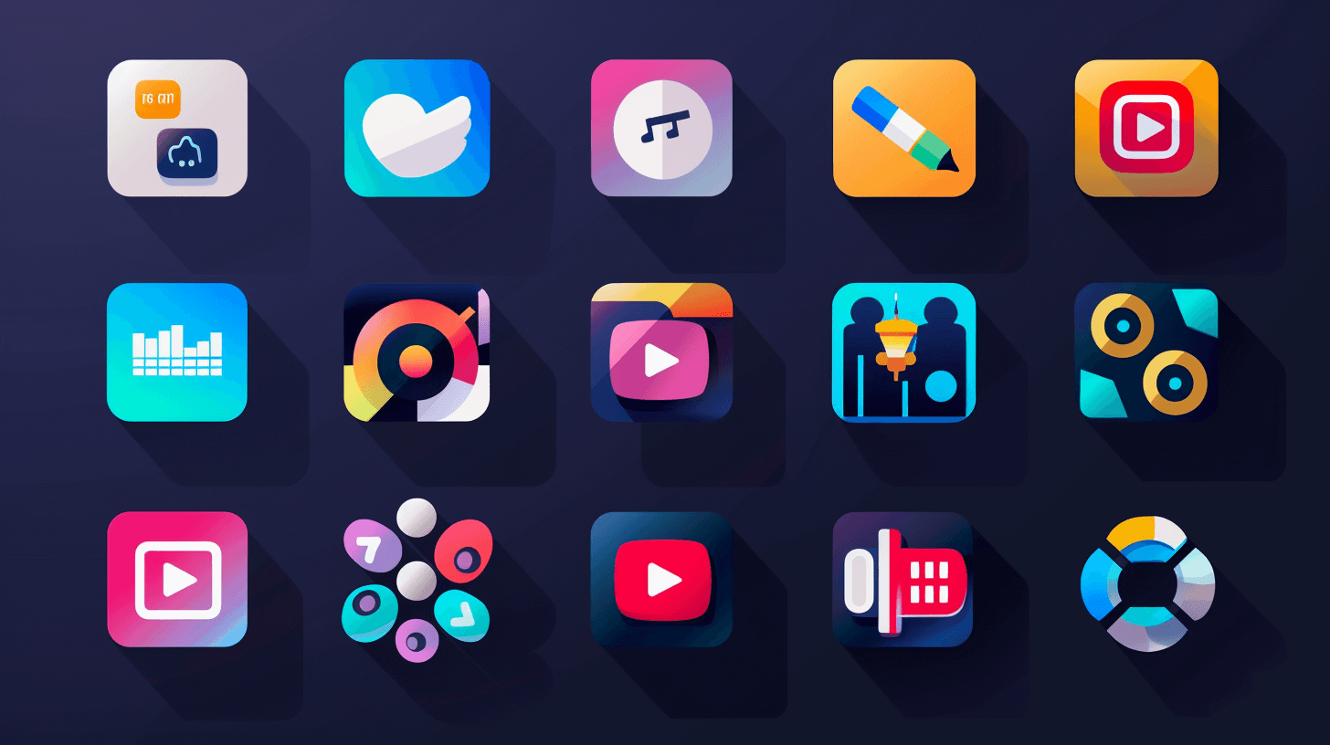 Streaming app icons