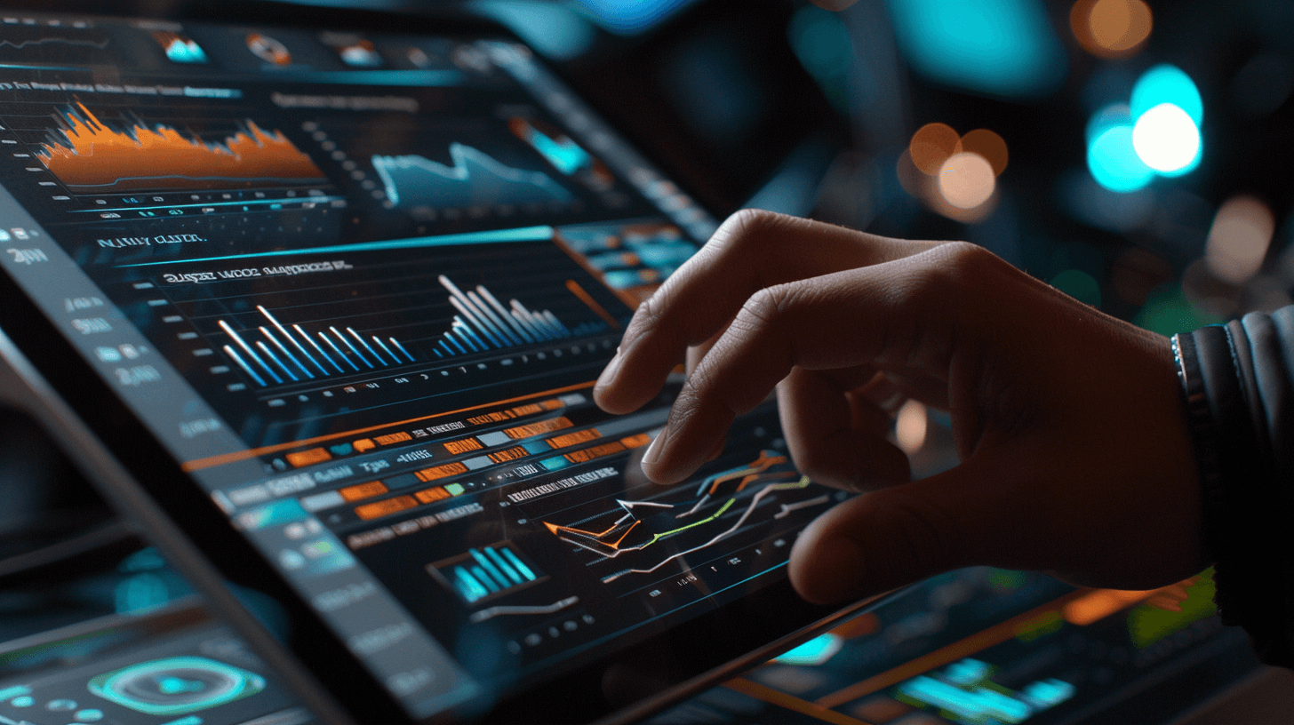 Person looking at analytics