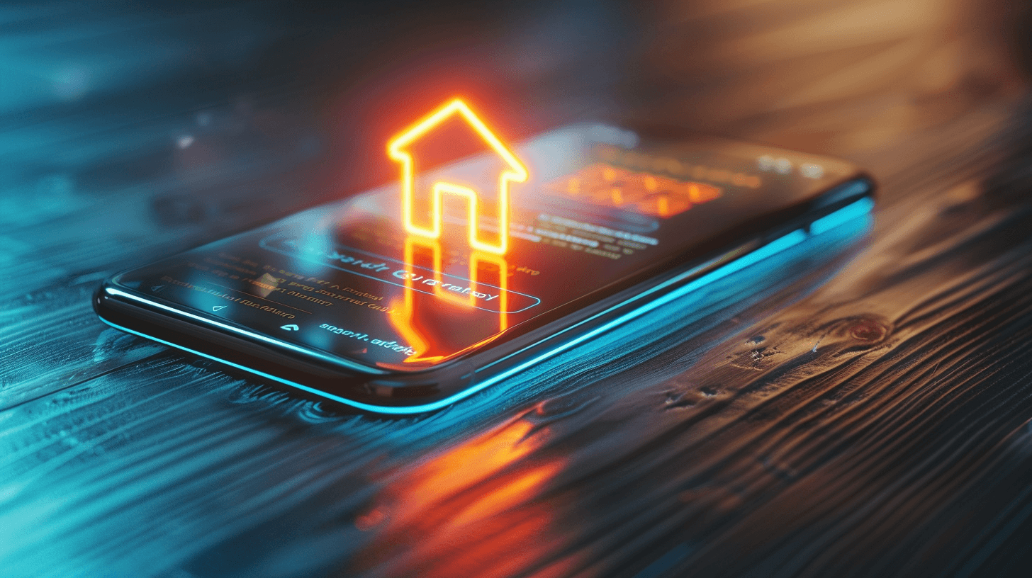 Home logo on an app