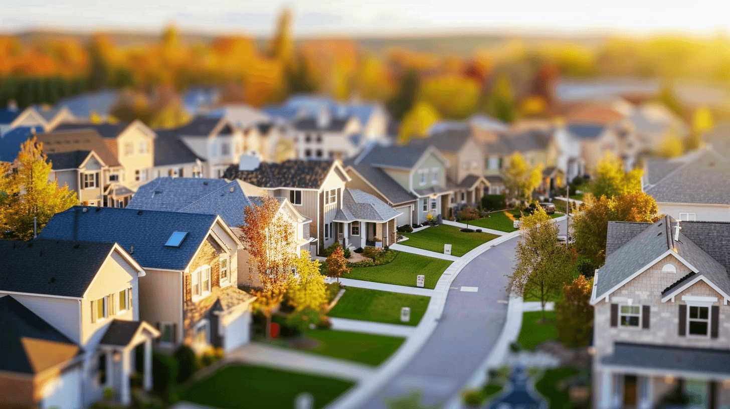 A lot of houses
