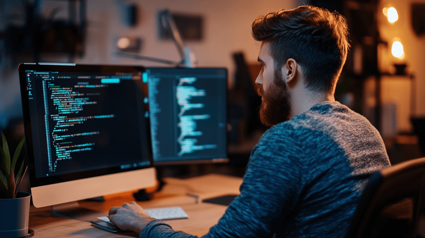 Person working at a computer