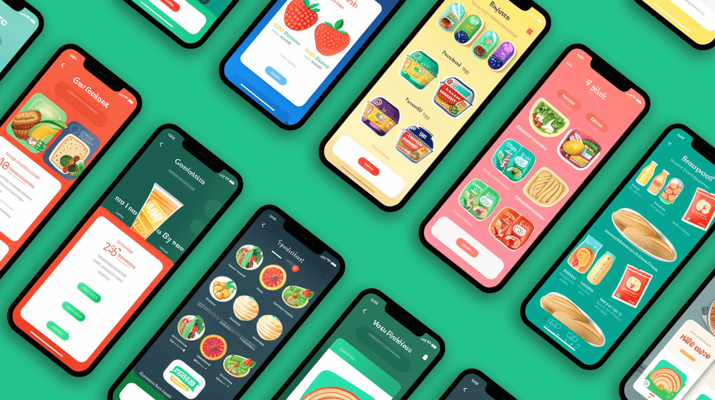 A lot of grocery delivery app interfaces