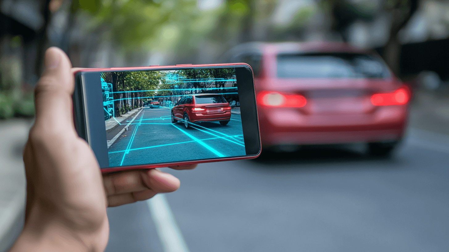 Phone scanning a car