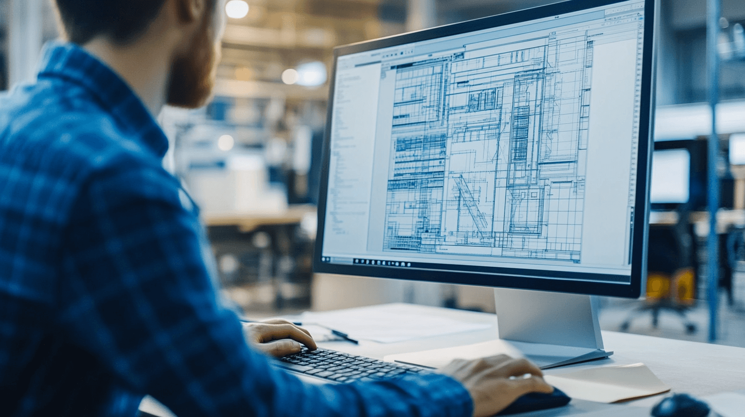 Person working on a computer to design UI for a ecommerce website
