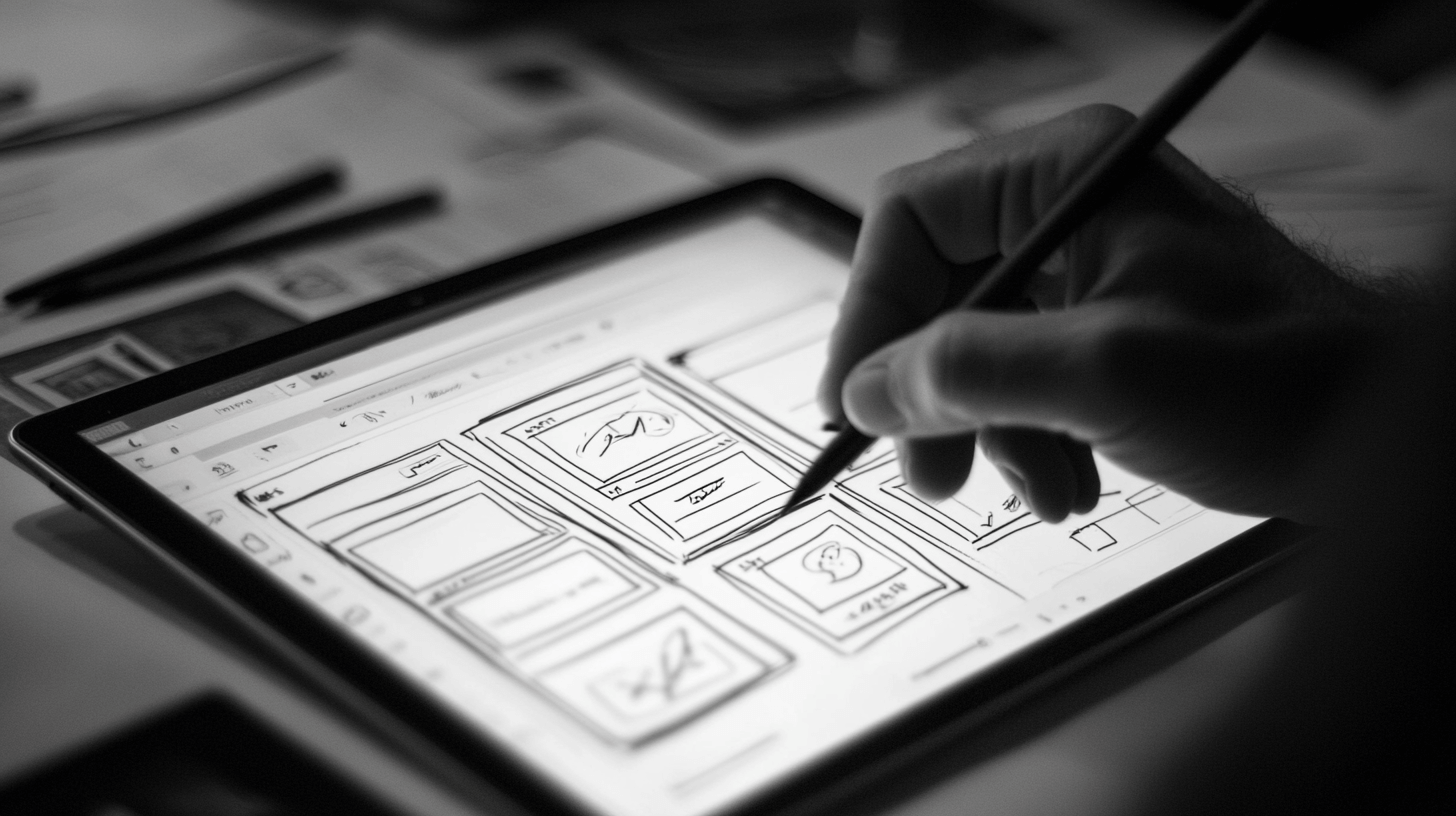 Person designing an app