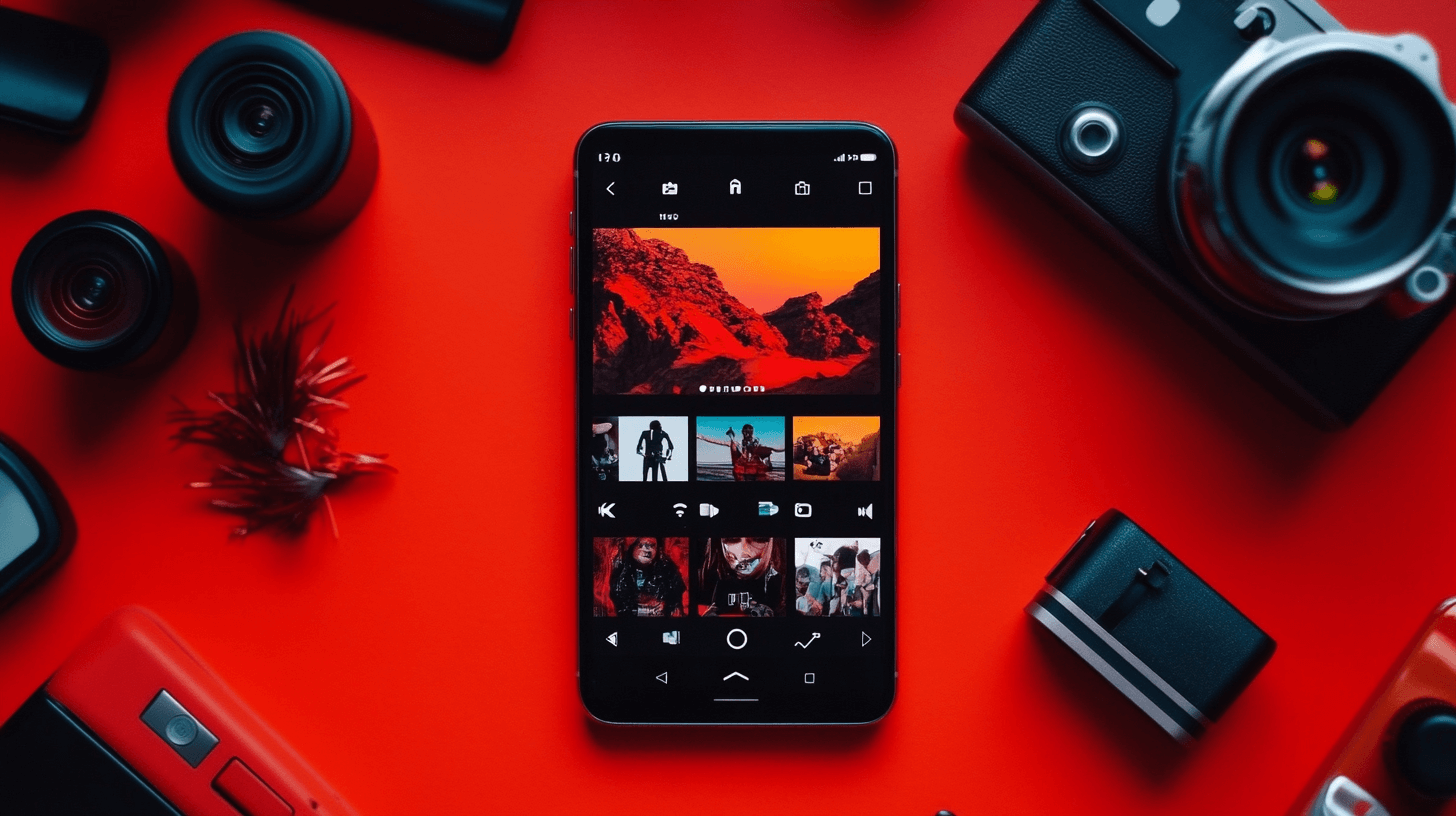 Tiktok like app on a phone screen