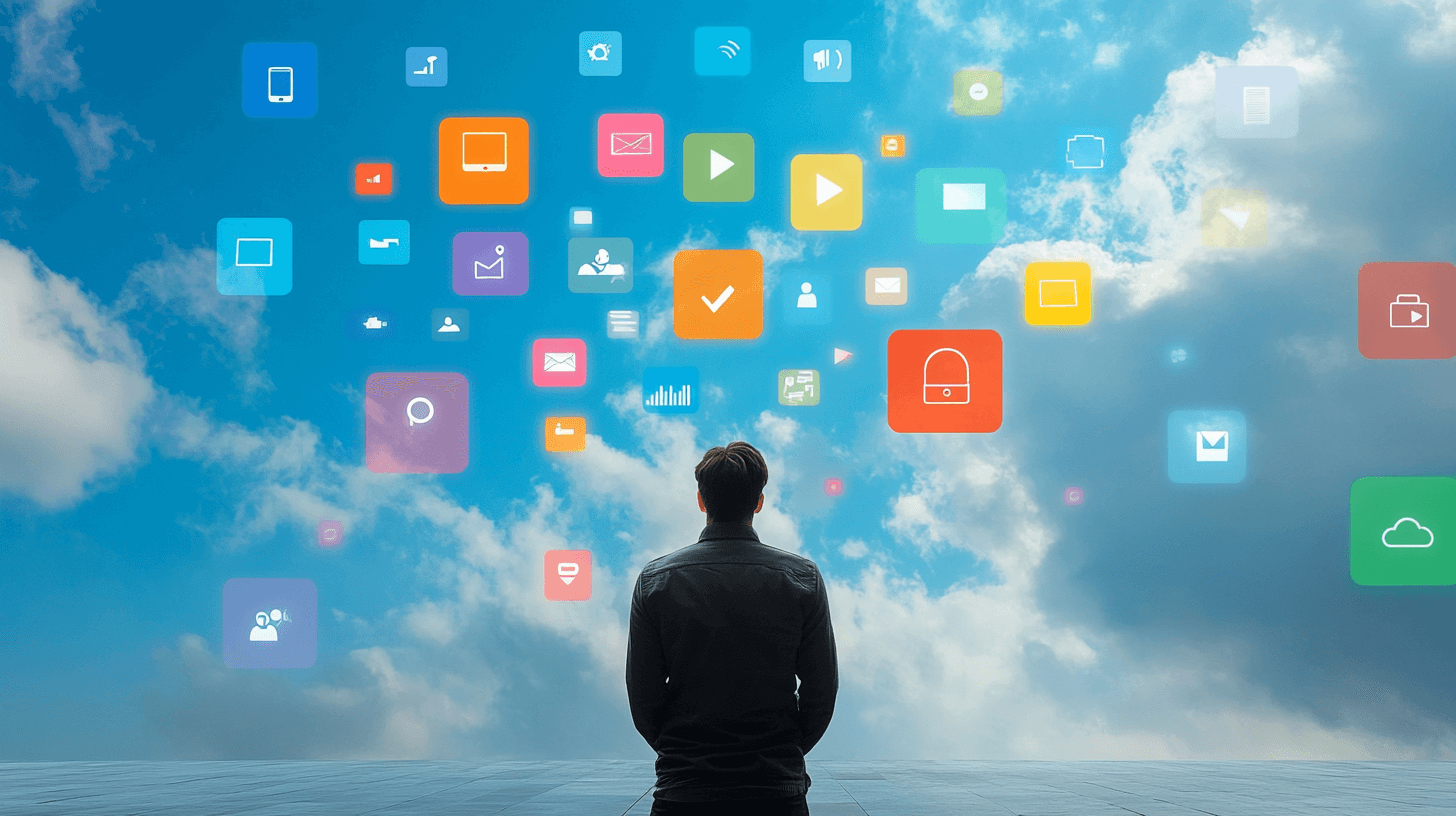 App icons in the sky