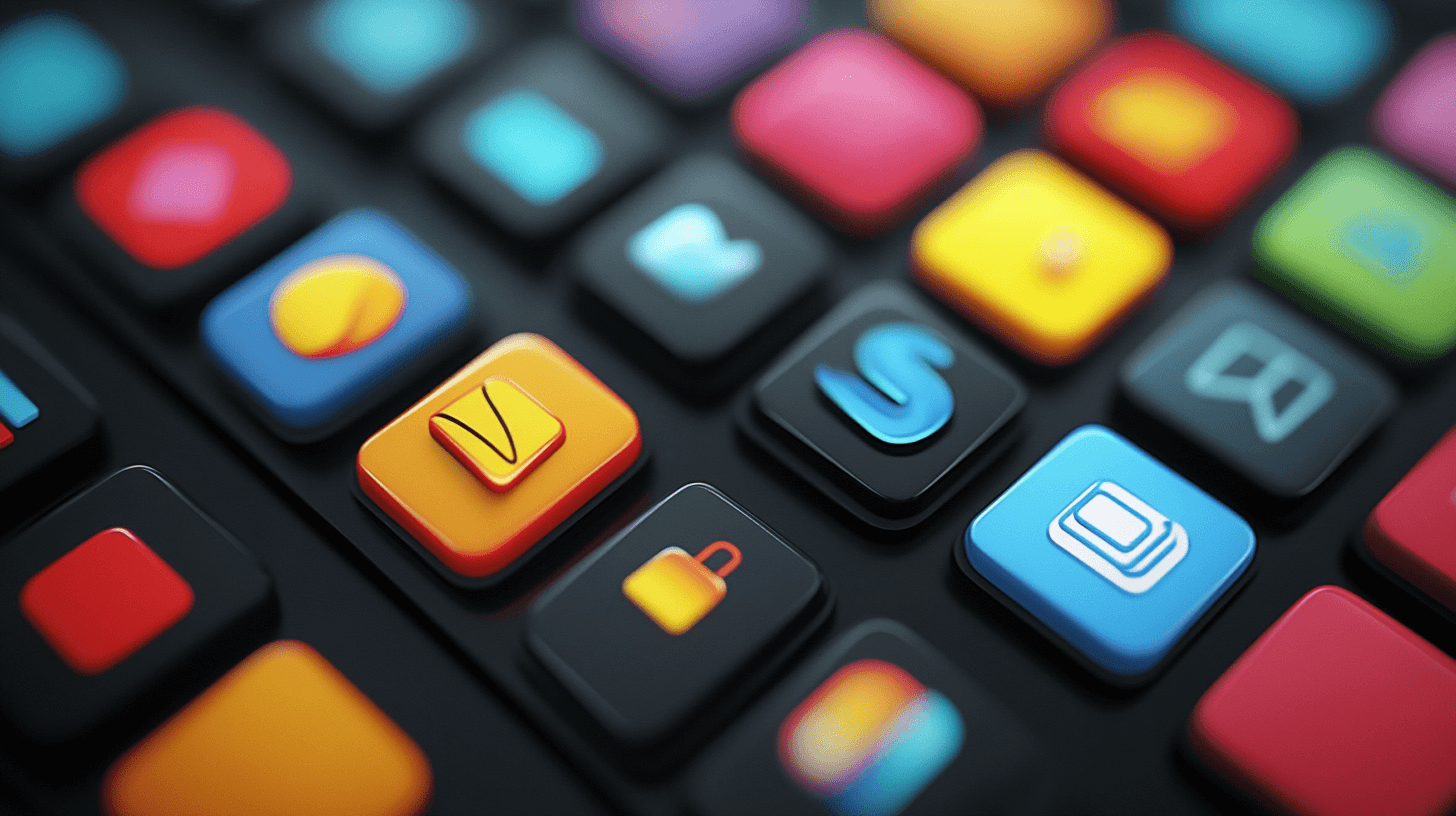 Many app icons