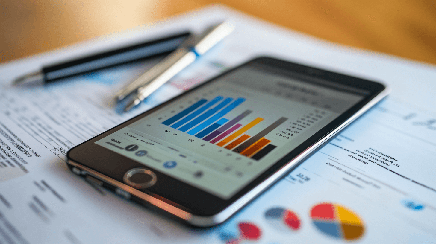 App stats on a phone screen
