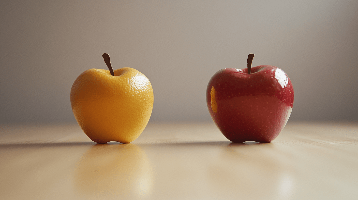 Two different apples