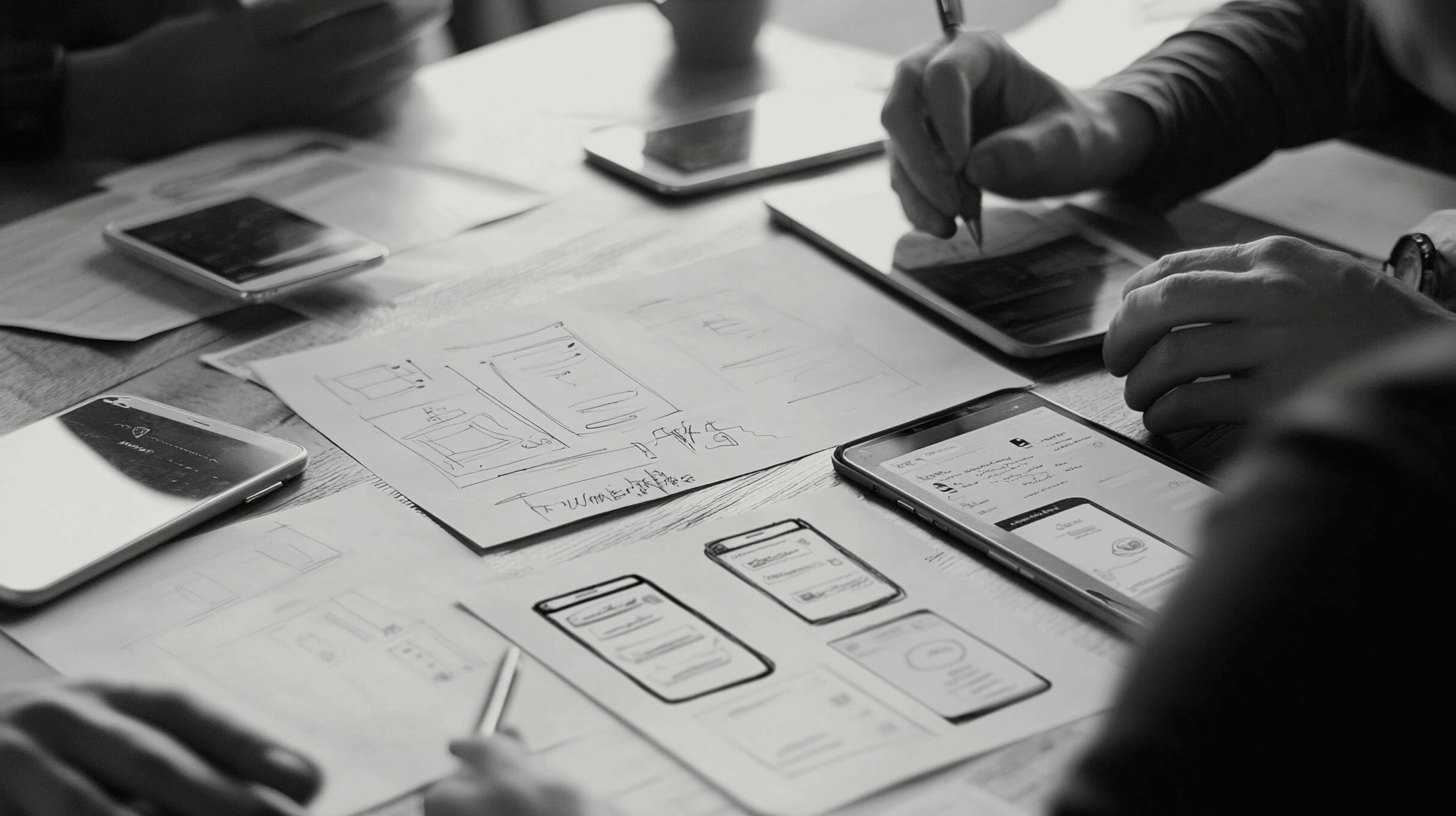People working on a project at a desk