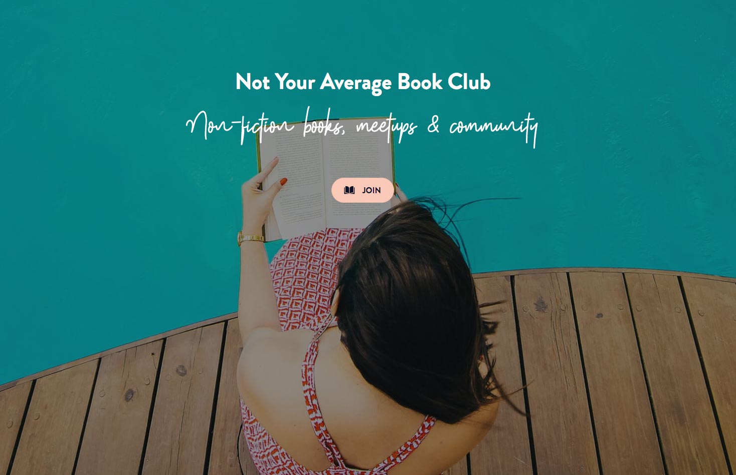 Poster of Rebel Book Club, the website of which was built with No Code
